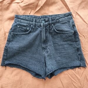Ksubi womens rise n hi shorts black vintage wash
